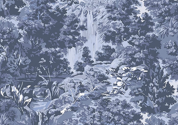 Ted Baker Landscape, Navy - Twist&Fit Roman Blind - Image 8